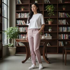 THEORY PINK ALL SEASON WOOL DRESS PANTS SIZE 6